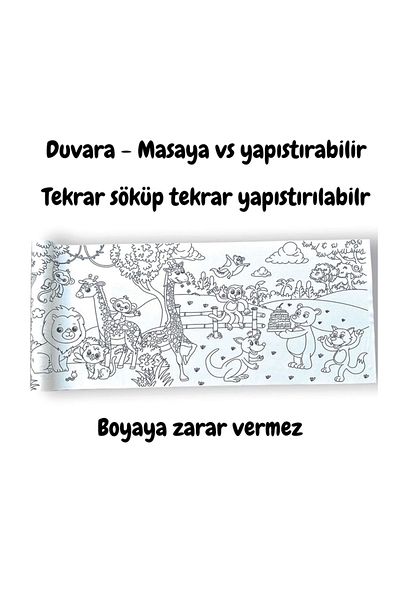Lino Adhesive Painting Roller Animal Paradise 200X30 cm Ls-201