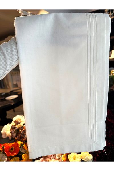 Gül Güler White Table Tape with Ribs Stitching 50*180 cm