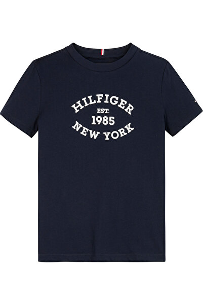 Tommy Hilfiger تي شيرت بشعار Hilfiger Monotype Flock
