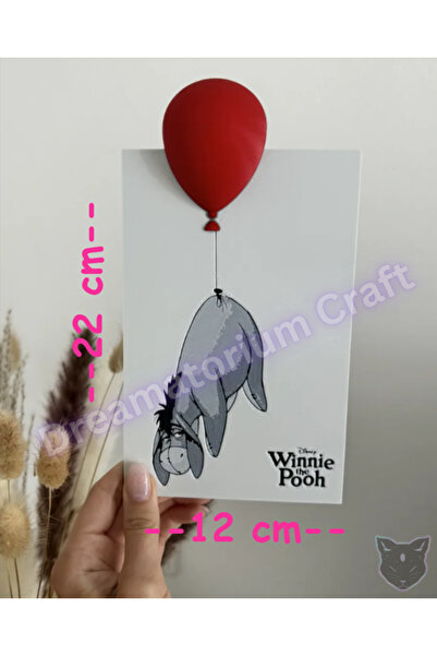 Dreamatorium Craft Winnie The Pooh’un Melankolik Dostu Eşek Iyor 3 Boyutlu Dekoratif Tablo 22 Cm