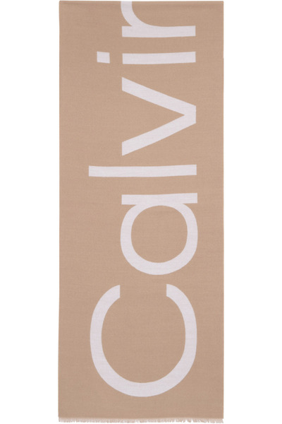 Calvin Klein Printed Fringed Hem Scarf