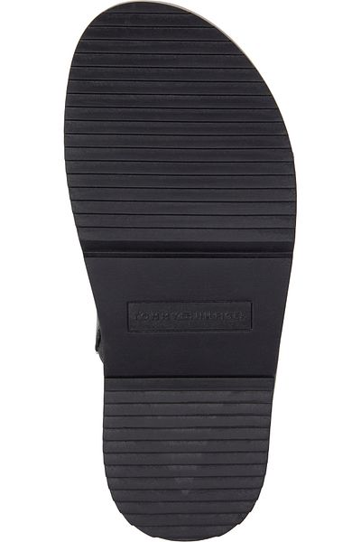 Tommy Hilfiger TH Monogram Leather Open Toe Sandals