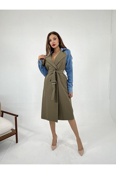 Womengrom Fame Khaki Denim Marina Women's Trench Coat