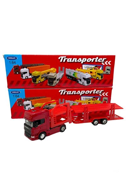 Shem WELLY 1:64 ÖLÇEK SCANİA METAL TIR V8 R730 İKİ KATLI ARABA TAŞIYICI