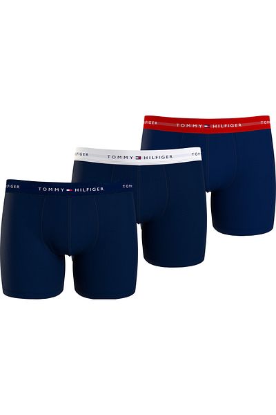Tommy Hilfiger مجموعة من 3 سراويل داخلية بوكسر بشعار على الخصر