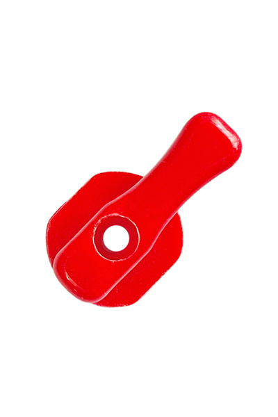 ALETÇANTAM Red Plastic Mini Ball Valve Head Collector Handle Intermediate Faucet Butterfly Head -10 Pcs