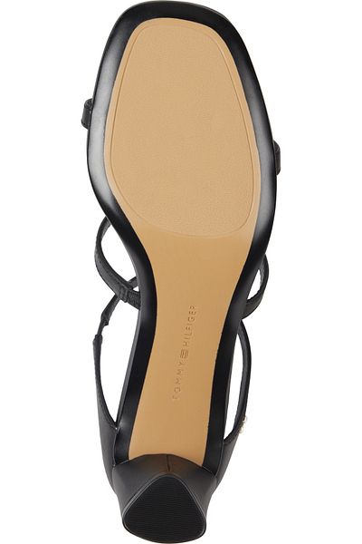 Tommy Hilfiger Kožené sandály na středním podpatku