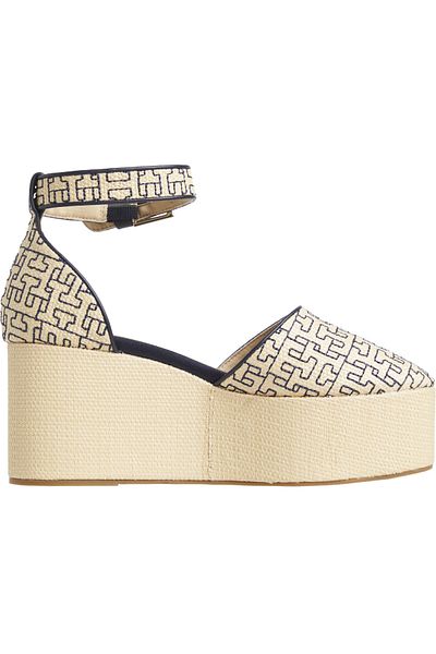 Tommy Hilfiger TH Monogram Wedge Platform Sandals