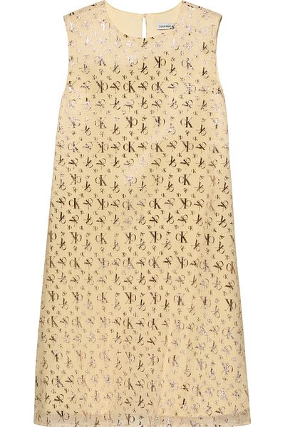 Calvin Klein Monogram Detail Sleeveless Dress