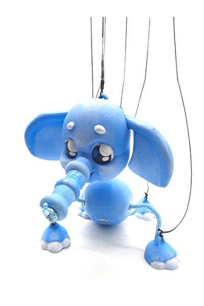 Uçaneller Kuklaevi Minnoş İpli Fil Kuklası