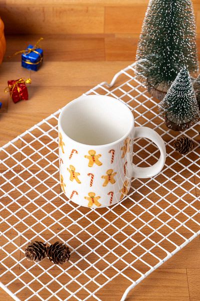 FH finehome Cookie Man Porcelain Christmas Mug