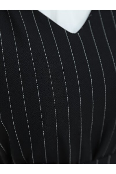 Modamorfo Sada černé pruhované košile a vesty - pas