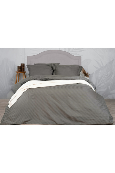 İşbir Yatak Milano Shine Haki (240 TC) Çift Kişilik Pamuk Saten Nevresim Takımı