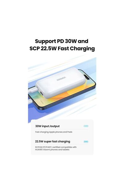 Ugreen Mini PowerBank Two-Way Fast Charging 10000mAh 30W - White