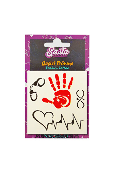 Sasta Geçici Dövme Avuç İçinde Türk Bayrağı - Nabız