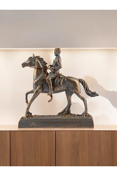 GİTTİGİTTİ Atlı Mustafa Kemal Atatürk Dekoratif Biblo Kahve