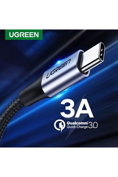Ugreen USB-C Male to USB 2.0 Male Cable Aluminum Braid 3m - Space Gray