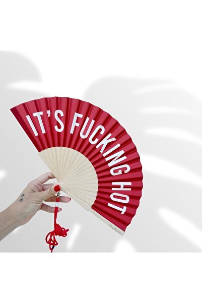 Joynest "It's Fucking Hot" Kırmızı El Yelpazesi