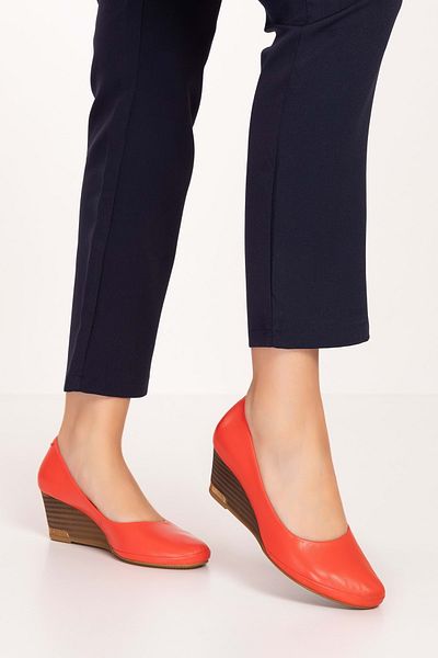 Gondol Pantofi casual cu toc pană din piele naturală Alpx.350