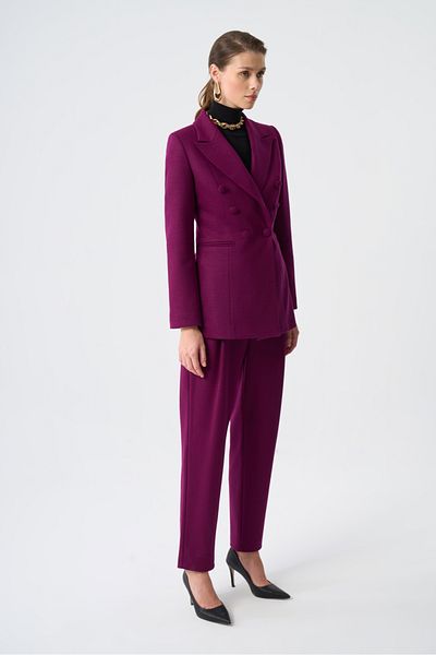 Mizalle Felt Textured Premium Plum Jacket