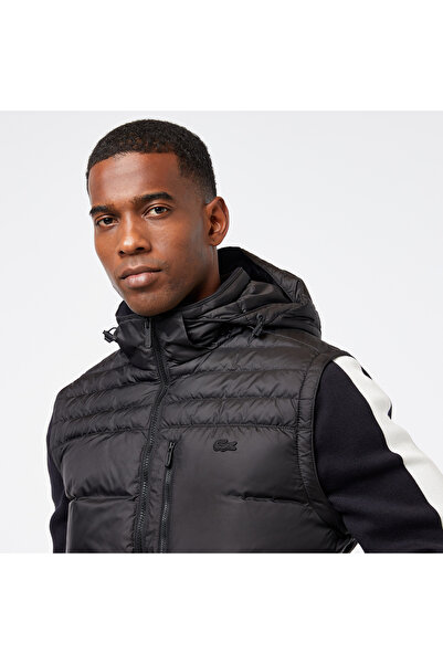 Lacoste Erkek Kapüşonlu Siyah Mont