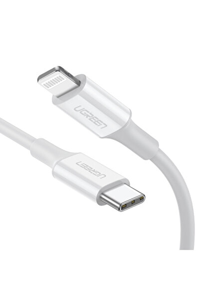 Ugreen Hızlı Şarj Kablosu USB-C - Lightning 1,5 m 60 W - Beyaz