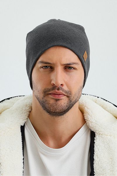 Butikgiz Men's Smoked Thermal - 100% Cotton Soft 2 Style Beret Premium Cuts Series