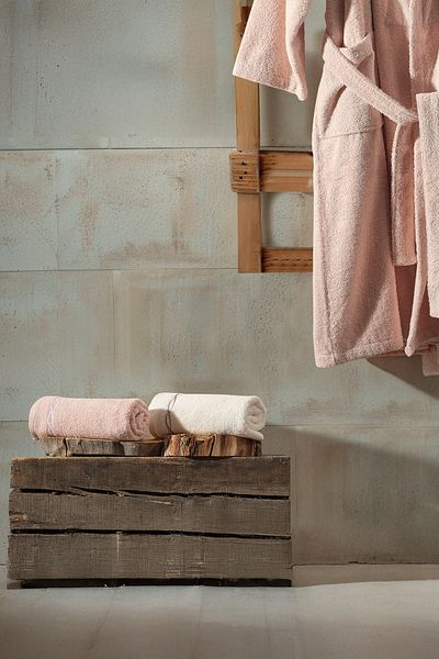 Doqu Home Μπουρνούζι και Πισινό προσώπου Helena S/M-L/XL Powder-Ecru