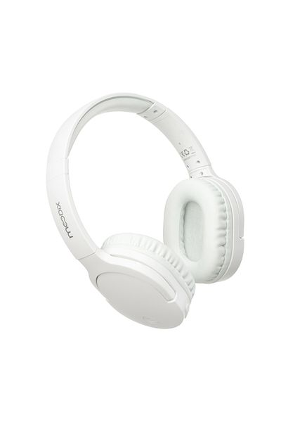Moodix سماعات رأس Ko23bt1100w بلوتوث فوق الأذن، لون أبيض