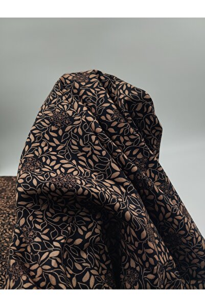 ünsal tekstil Kışlık Belmando Yaprak Desen Viskon Kumaş