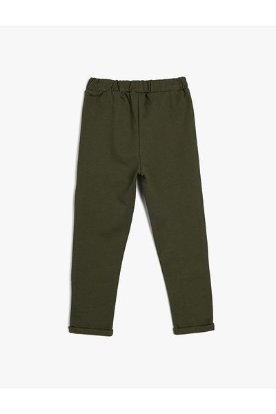 Koton Cotton Sweatpants - Basic, Tie Waist