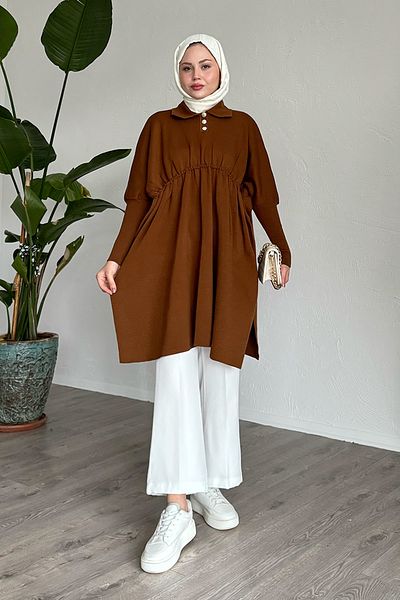 InStyle Μπαλόνι μανίκι Tan Poncho
