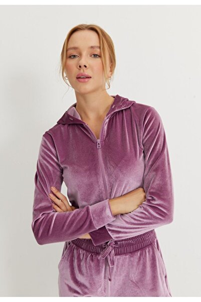 TUBİA Kadın Gül Kurusu Kadife Takım