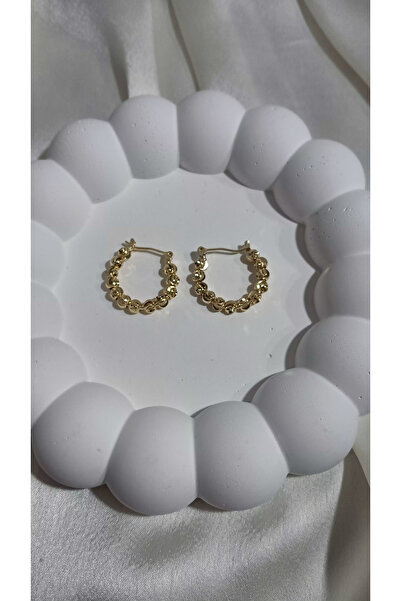 Fİ ACCESSOIRE DORİKA TAŞLI ÇELİK HALKA KÜPE