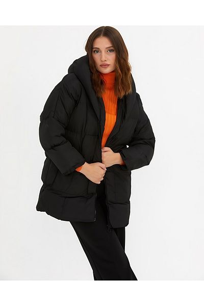 KASİDE Comfortable Fit Long Inflatable Coat