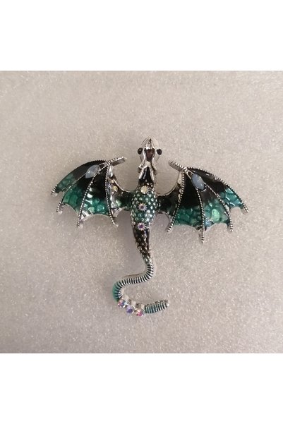 Butik Tülin Kadın otantik el yapımı gümüş metal renkli emaye kristal parlak t...