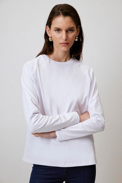 Touché Privé تي شيرت قطني بأكمام طويلة