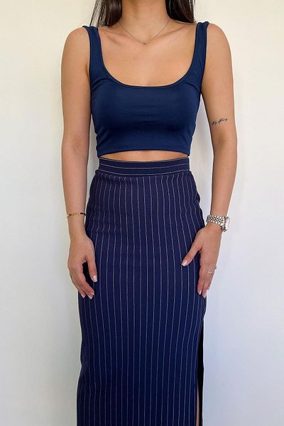 misigo Navy Blue Thick Strap Bustier