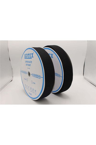 Gül Black Velcro Tape - 5 cm - 25 m