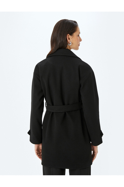 Koton Gombos zsebek Öv Kétsoros hosszú kesudió kabát