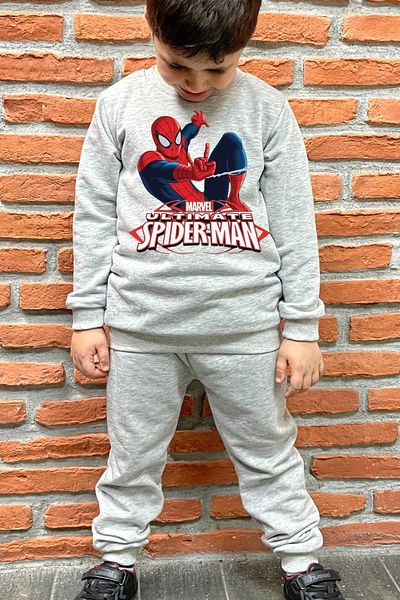endudu Spiderman Printed Cartoon Character Children's 2-Piece Set Kindergarten-Nursery Set 100% Cotton Set