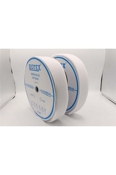 Gül White Velcro Tape - 5 cm - 25 m