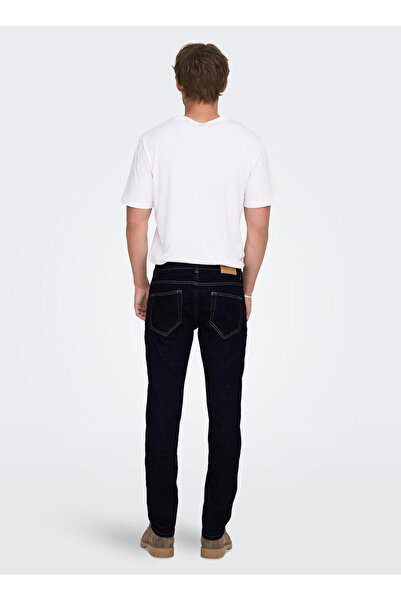Only & Sons Normal Bel Dar Lacivert Erkek Denim Pantolon ONSLOOM SLIM RINSE 9...
