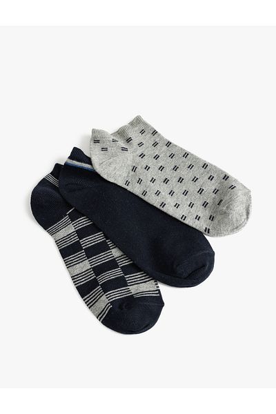 Koton Set de 3 șosete din amestec de bumbac cu dungi