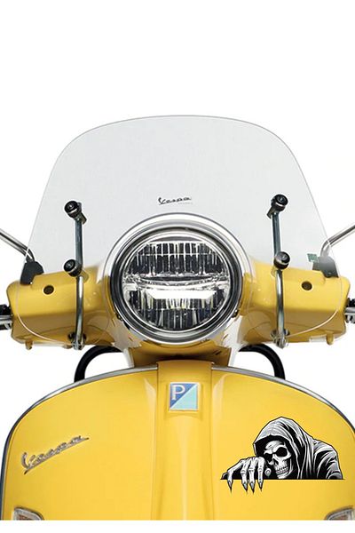 MegaSticker Autocolant cu craniu ascuns de 13x9 cm - mașină, motocicletă, cască și sticlă pentru laptop