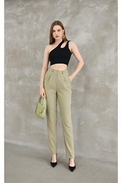 Bella Breeze Γυναικείο υφαντό παντελόνι διπλής τσέπης