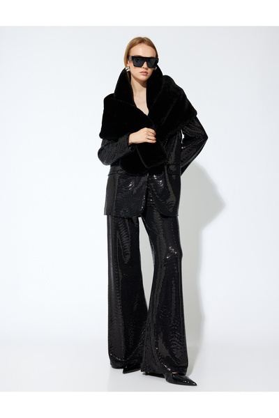 Koton Ελαστικό φουλάρι με υφή από ψεύτικη γούνα