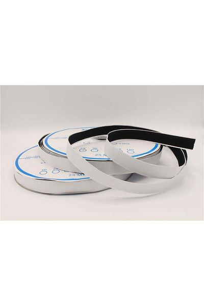 Gül Black Silicone Velcro Tape - 2 cm - 25 m