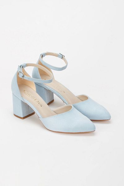 MFT AYAKKABI Pantofi casual de damă Baby Blue cu toc mic