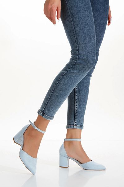 MFT AYAKKABI Pantofi casual de damă Baby Blue cu toc mic